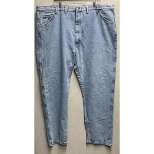 Wrangler Rugged Wear Mens Size 48x32 Straight Denim Blue Jeans